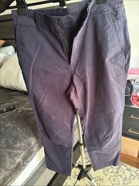 GAP Women's Navy Downtown Khaki Cropped Ankle Pants